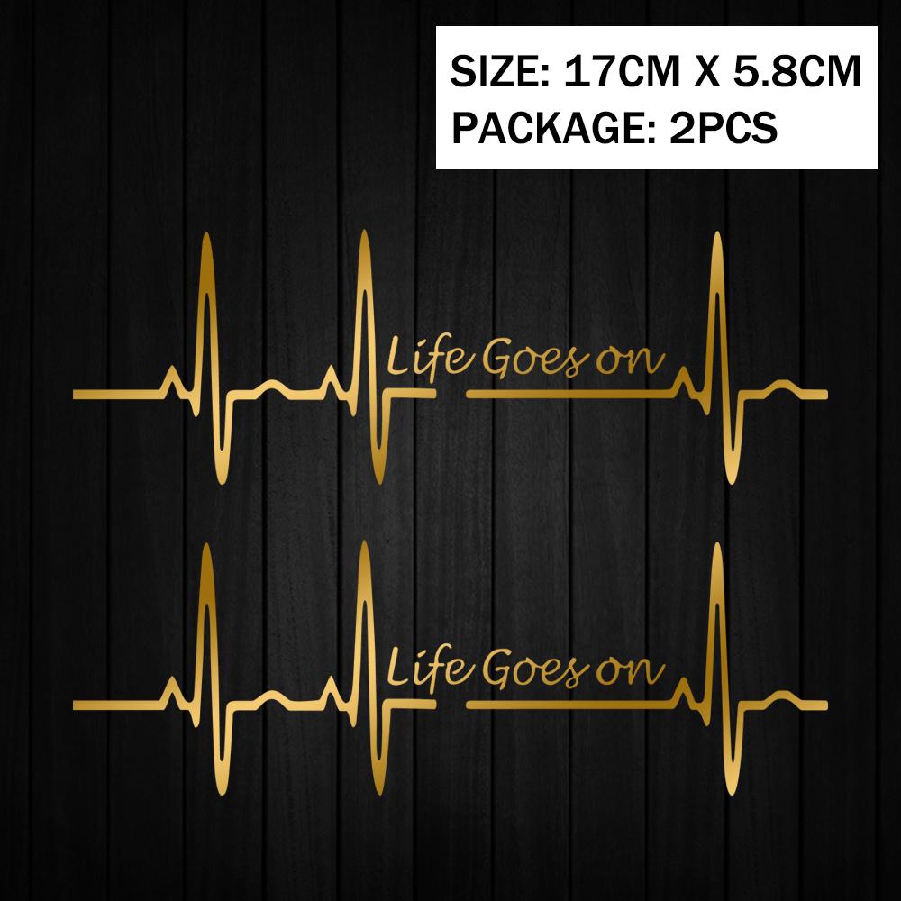 Heart Beat Trackpad Life Goes On Refletor Moto Stickers Motorcycle Scooter Body Fuel Tank Accessories Decals for Honda Vespa