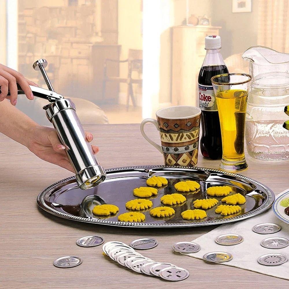 Aluminium Zinc Zinc Alloy Cookie Machine Mold 4 nozzles DIY Biscuit Maker Cookie Press Kit  Pastry Making