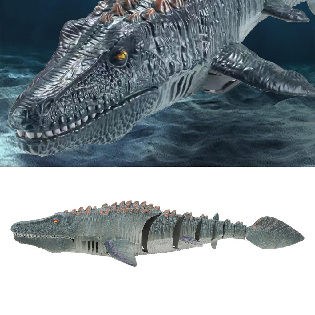 Remote Control Boat Mosasaurus Shape 2.4Ghz High Simulation Waterproof Diving Toy for Adults Kids