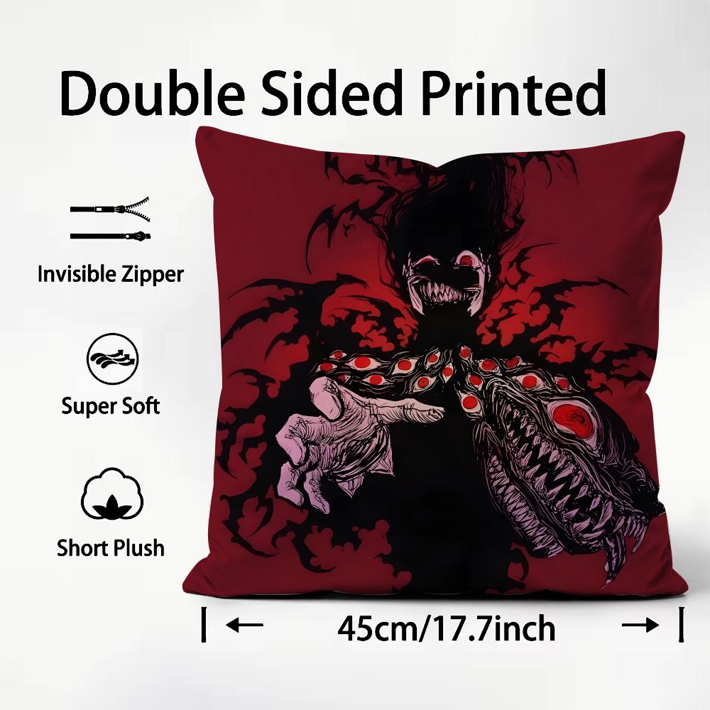 H-Hellsing U-Ultimate Anime Cushion Cover Pattern Printed Pillowcase for Living Room Sofa Cushion Cover & Bedroom Decor