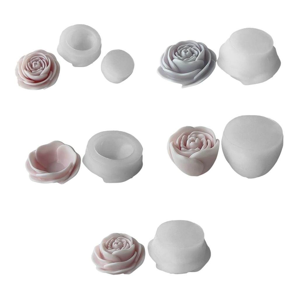 Multipurpose Peony Flower Candle Silicone Mold Small Size Craft Supplies for Stylish Candle Making and Decoration