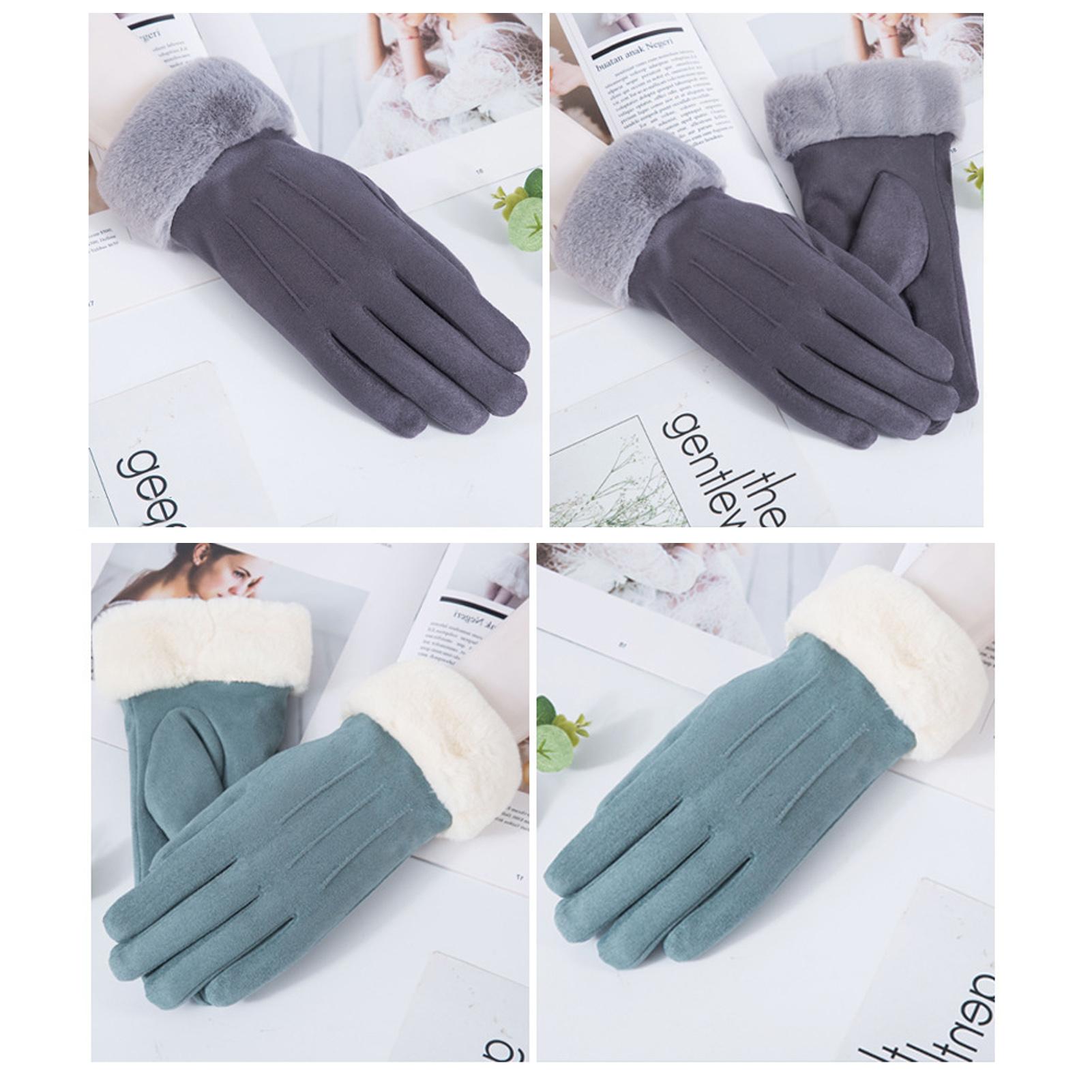 Winter Gloves for Women Touchscreen Women s Winter Warm Suede Gloves for Cycle Driving Skiing Outdoor Sports