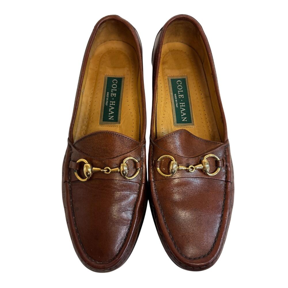 COLE HAAN Horsebit leather loafers Brown leather Women Used