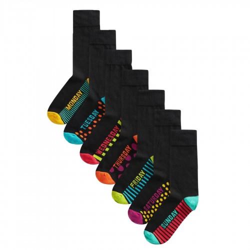 Ex Store Mens Days Of The Week Cotton Socks (Pack of 7)