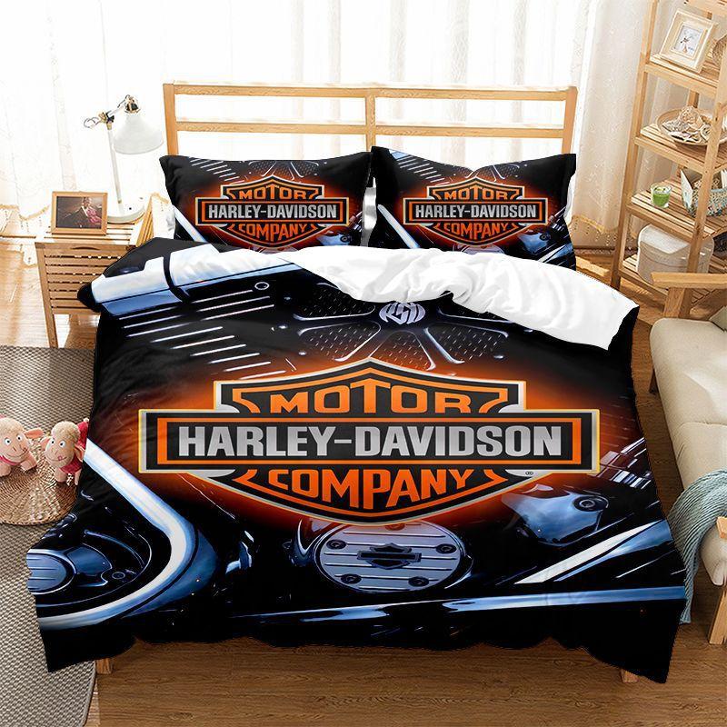 

Eagle Motorcycle 2Logo Digital Printing Quilt Cover Pillowcase Bed Three-Piece Set 90*190