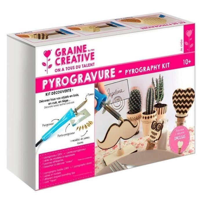 Pyrography Discovery Kit - Graine Créative - 7 Tips + Accessories