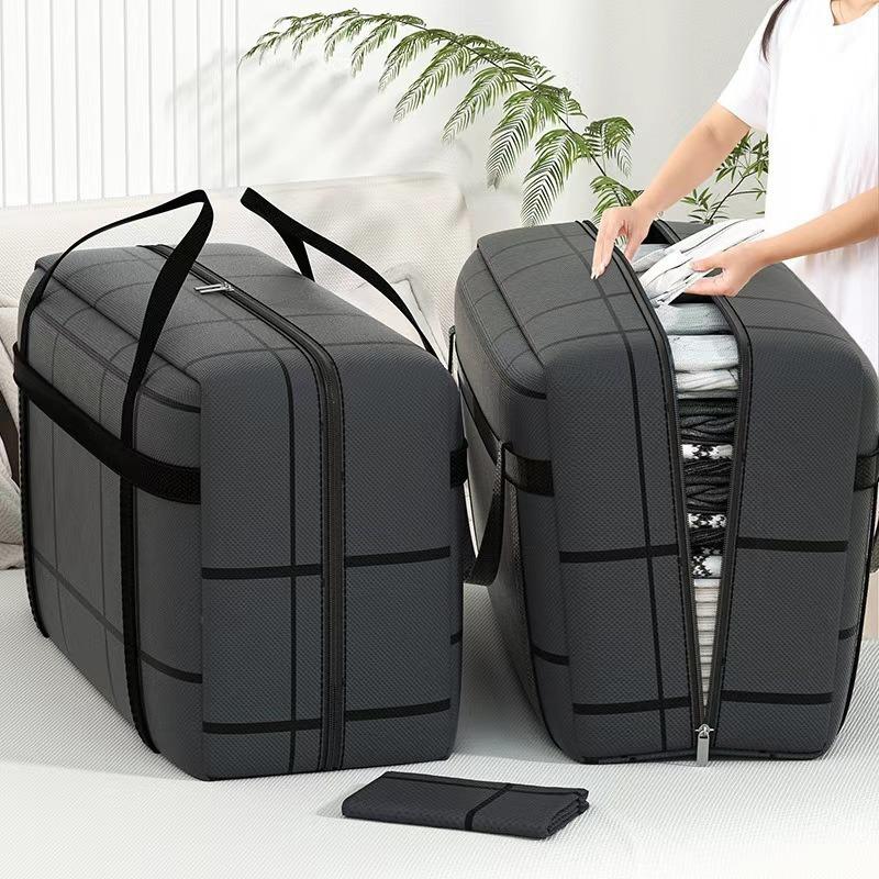 Extra Large Striped Luggage Storage Bag and Organizer