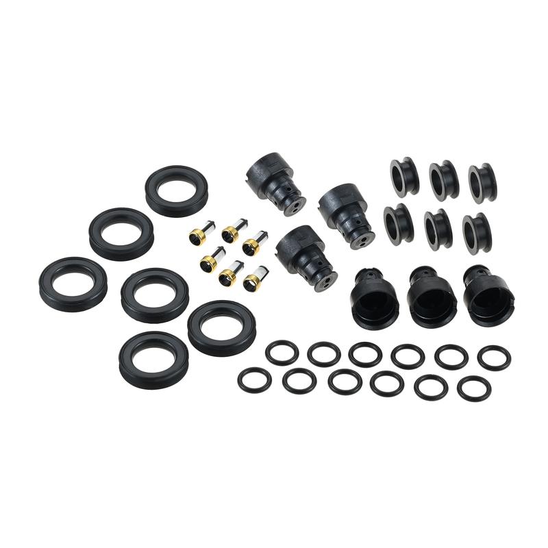 6 Sets Car Fuel Injector Rebuild Kit O-rings Seals Filters Caps for Toyota 3.4 V6 M717 4G1597 1580561 FJ585 23250-62040 5VZFE