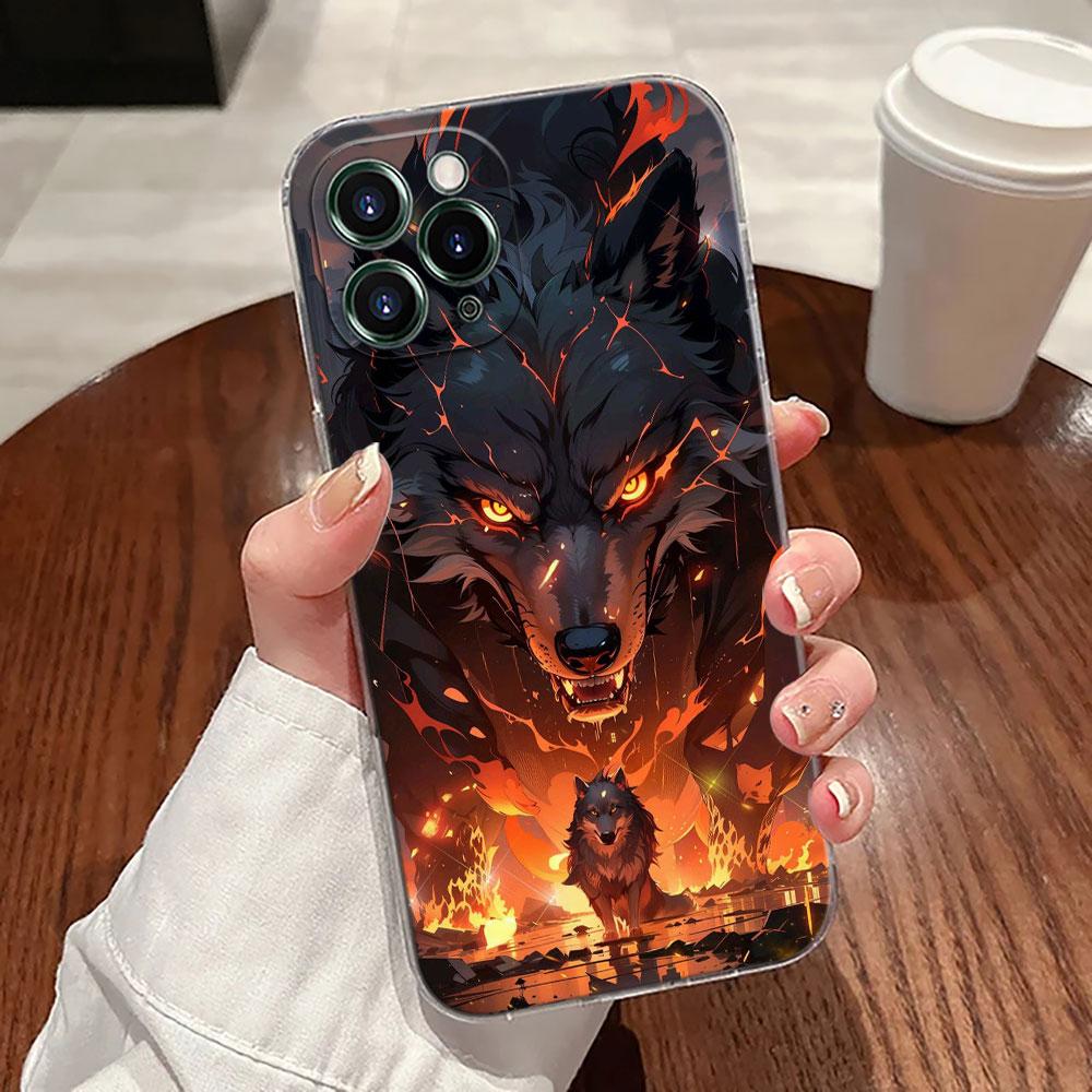 Wolf Löwe Tiger Tier Transparente Hülle Für Apple iPhone 17 16 15 14 13 12 11 Pro Max 16 Plus 16E 17Air 17Pro Handyhülle Funda