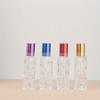 4 piezas Botella Roll-On de Aceite Esencial de 10 ml Recargable Botella de Perfume Botella Roll-On de Vidrio para Aceite Esencial Contenedor de Cosméticos