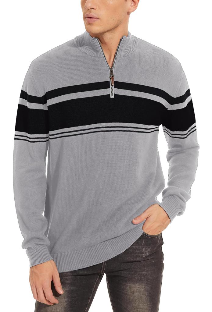 Golf Knit Cold Thick Large Stand Half Light L [TACVASEN] Herrenbekleidung, Herbst/Winter Pullover, Schutz, Unterwäsche, Größe, Stilvoll, Kragen, Reißverschluss, Weich,