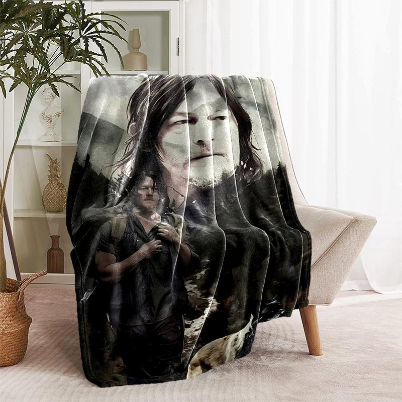 1pc Blanket The Walking Dead Daryl Dixon2 Print Design, Lightweight Blanket for Sofa, Bed- Soft &Warm, Gift for All Seasons like Christmas, Halloween