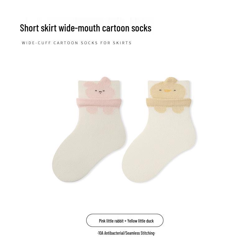 Premium Cartoon Baby Socks - Seamless, Non-Constricting, Wide Opening for Spring & Summer