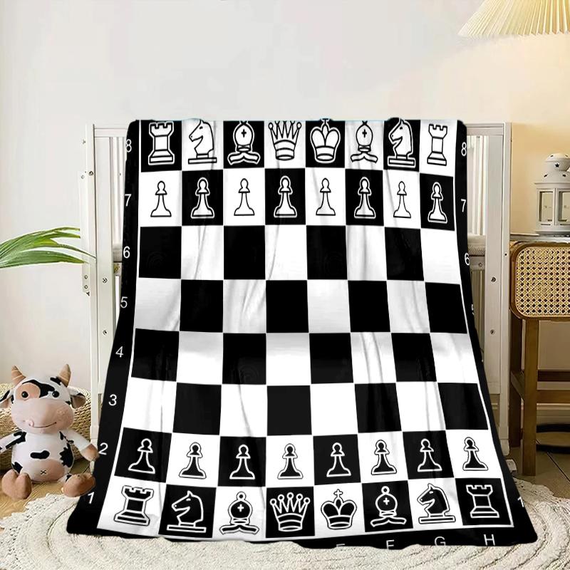 Manta de Estrategia de Apertura de Ajedrez Manta de Franela Manta de Tiro Cubierta de Sofá Manta Suave de Primera Calidad Manta de Picnic Manta de TV Regalos