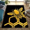 Crystal Velvet Bee Printed Area Rug Carpet for Bedroom Living Room Home Decor Rugs Mat Non Slip Mat Rug for Bedside