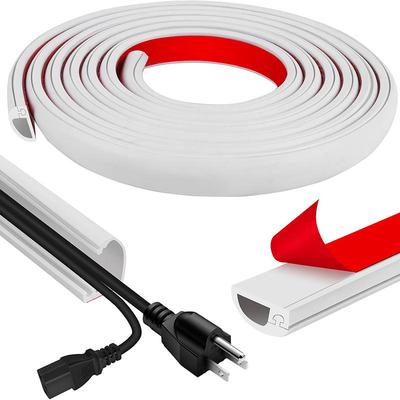Floor Cord Cover Self-Adhesive Cord Protector Extension Wiring Duct Protector Electric Wire Slot Cable Conceal