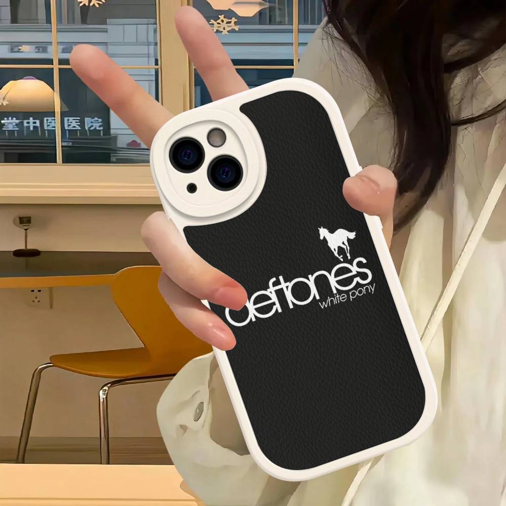 D-Deftones Band For IPhone 16 15 14 13 12 11 Pro Max Plus Shockproof Leather Soft Phone Cover