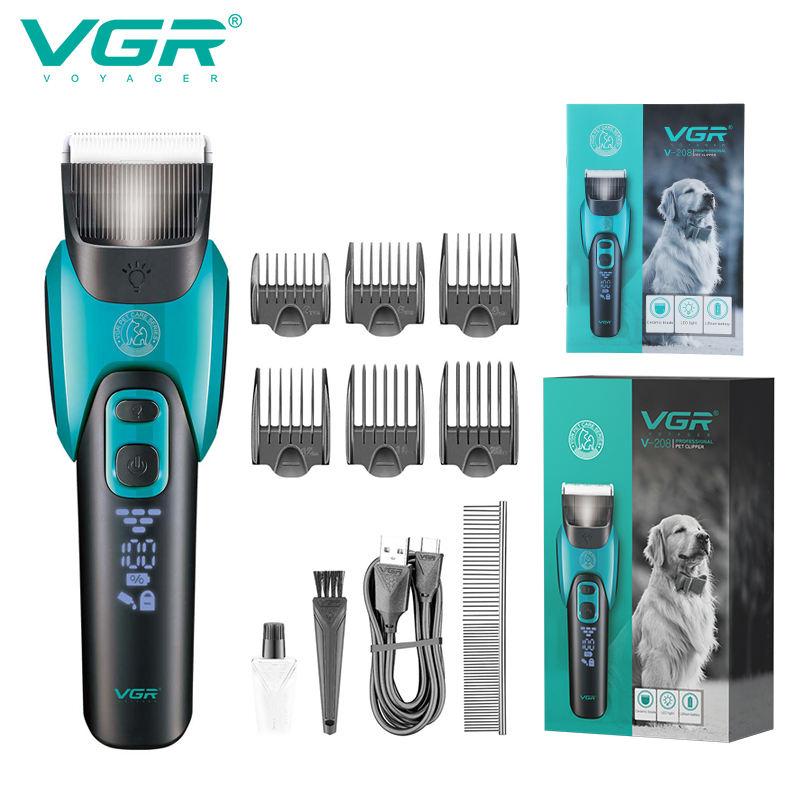 

Original VGR 208 Pet Shaver Sharp Blade Deep Cleaning Hair Trimmer Safe and Reliable USB Pet Hair Removal Electric Push Cutting Razor Dog Hair Clipper синій