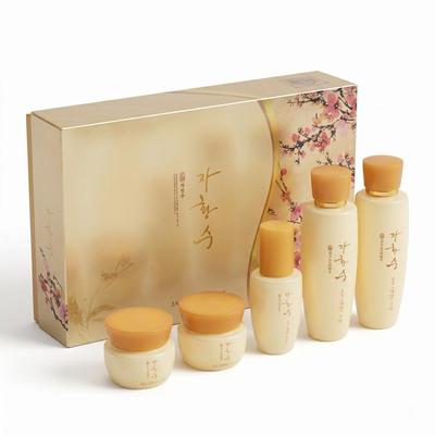 Jahwangsu Boeum Basic Skin Lotion Travel Kit Set, Portable Basic Cosmetics 5-Piece Set, 1 Set