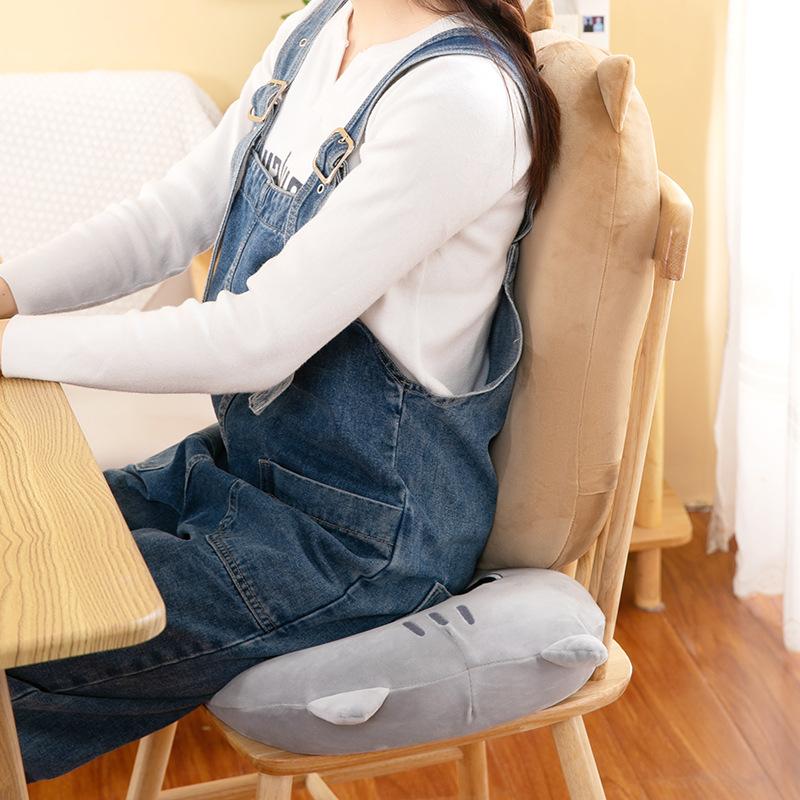 Memory Cotton Pillow Children's Slow Rebound Sleeping Pillow Cat Pillow Cervical Pillow Cat Belly Pillowcase Detachable