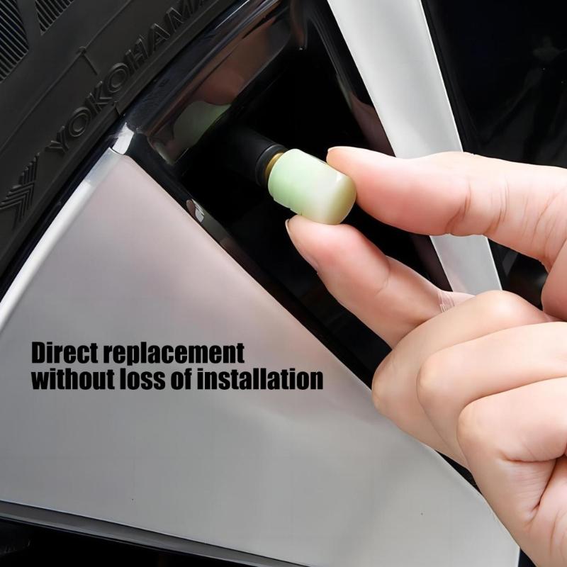 Corrosion Resistant Rubber Valves Stem Covers Caps Glow at Night for Bike Truck Automotive Safety on Cars Motorcycles