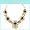 Vintage European Alloy Geometric Necklace With Rhinestone Embellishments For Unisex Gift Occasions