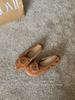 2025 New Retro Camel Round Head Light Mouth Suede Lace-up Soft Flat Bottom Versatile Loafers Niche Women's Shoes