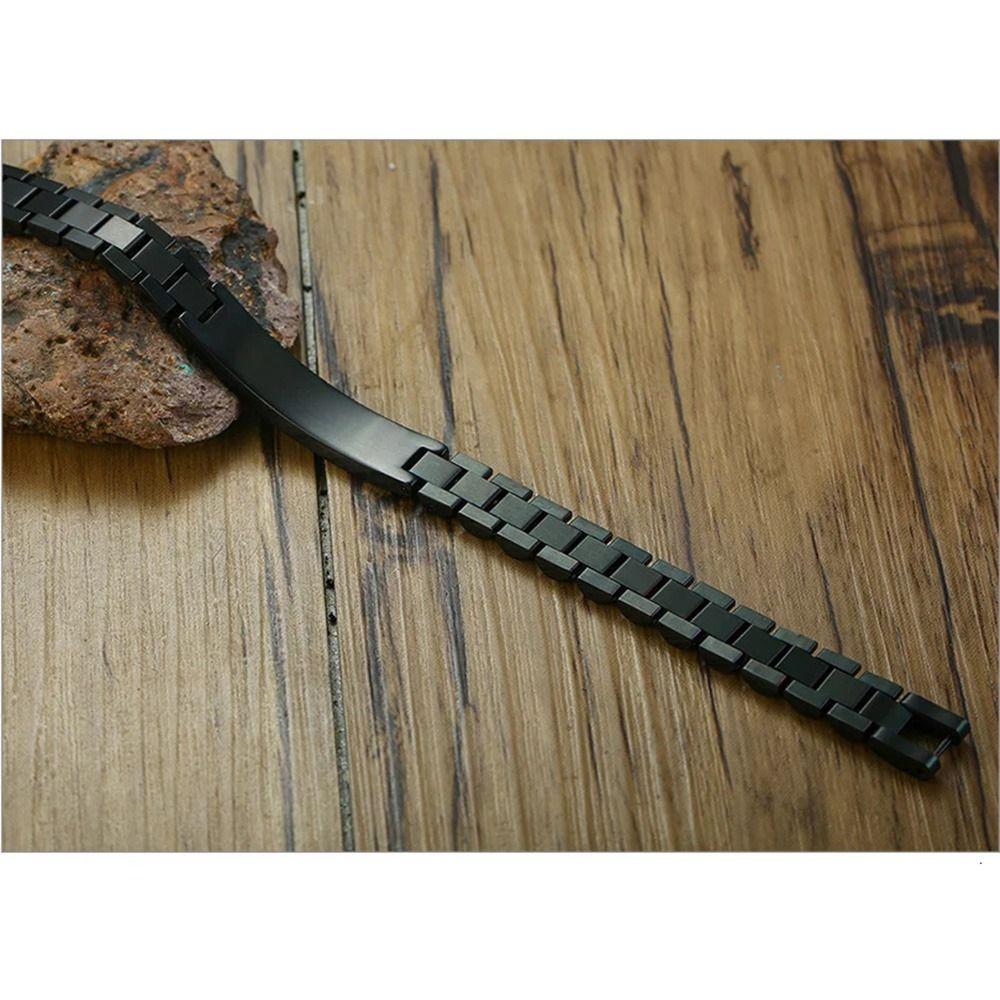 10MM -15MM Customizable Blank Chain Stainless Steel Wrist Bangle for Men Gift for Him