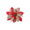 Gold Glitter Christmas Flower Vine Garland for Doors and Windows