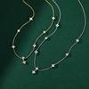 Sparkling Necklace Fashion Four Leaf Clover Pendant Necklace Neck Jewelry Perfect for Youthful Couple or Close Friend