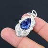 Friendship Day Deal Pear Sodalite Stone Elegant Boho Pendant 925 Sterling Silver