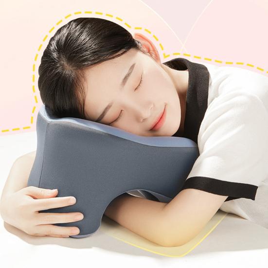 U-Shaped Neck Pillow Ergonomic Memory Foam Pillow Neck Cushion with 360 Degree Support for Travel Office Car Sleeping
