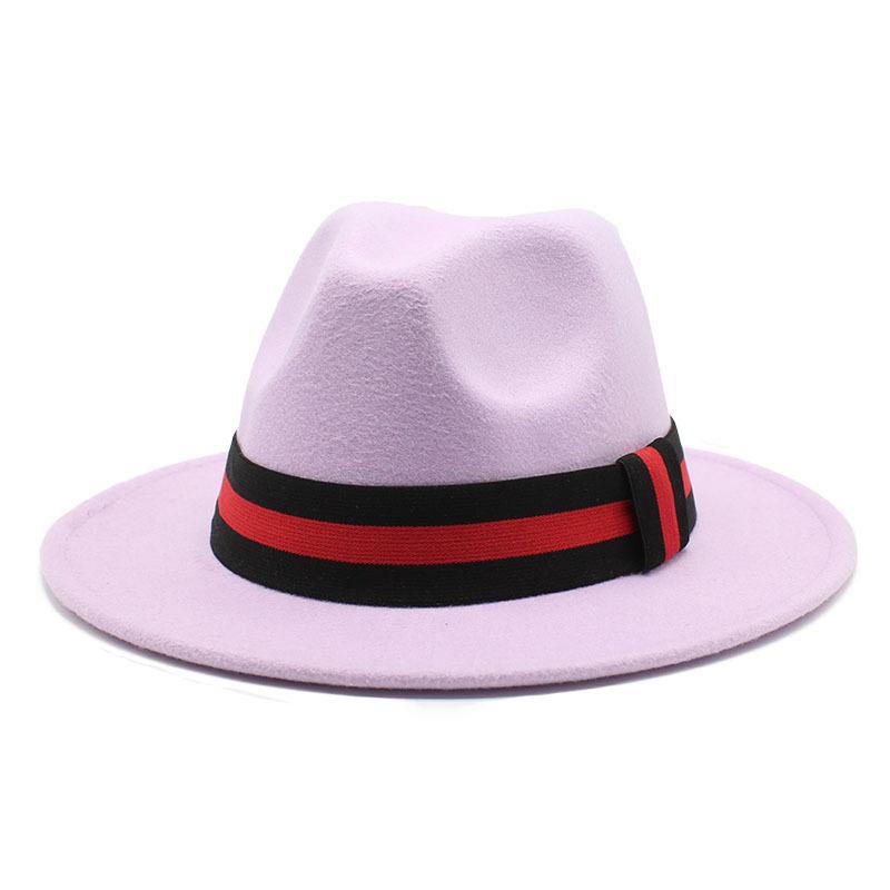 Ji Nan Ladies Black Wool Jazz Hat Big Eaves Hat Flat Edge Top Hat Czy-054