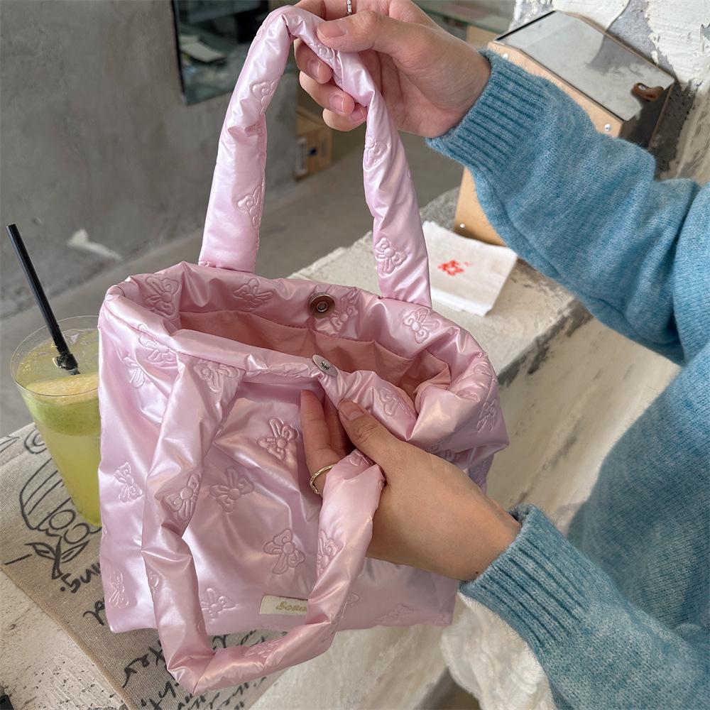 49221 Sac à main matelassé mignon petit carré pour le petit-déjeuner et le shopping