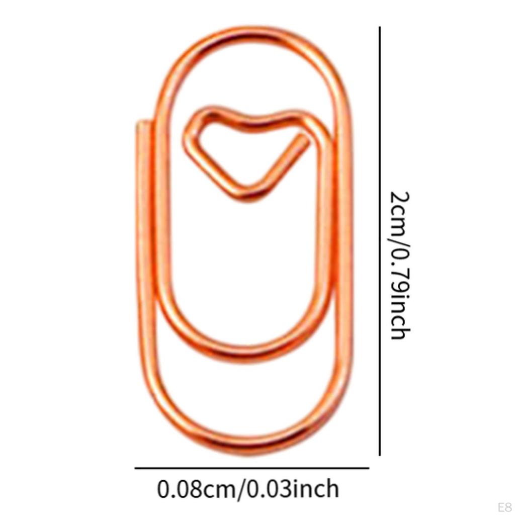 100 Pieces Paper Clips Notes Classified Metal Multifunction Vintage Style Paperclips Office