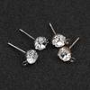 50pcs 4 Prong Copper Rhinestone Crystal Stud Earrings with Hole Fit DIY Dangle Drop Earring Making Findings Accessories