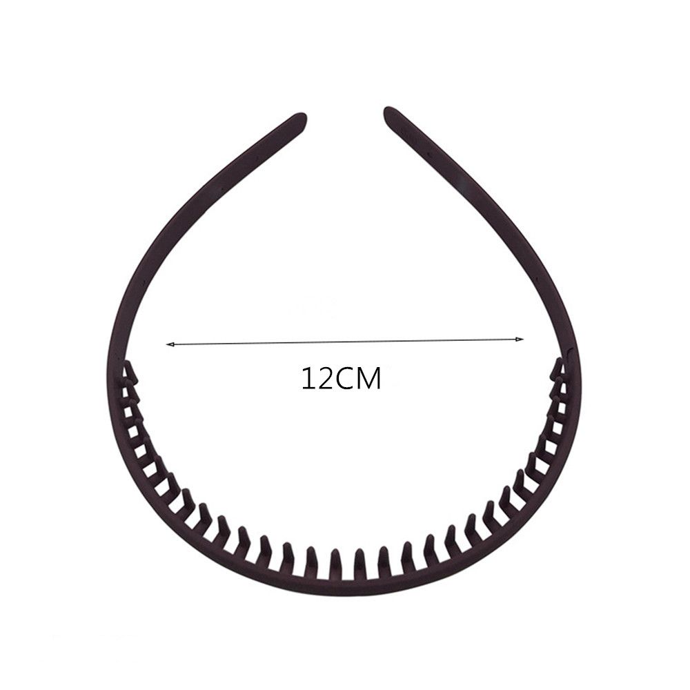 Hair Accessories Solid Color Matte Headband Non-slip Toothed Hair Band