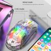 XYH20 Light-emitting Wireless Bluetooth the Third Mock Examination Transparent RGB Mechanical Game Video Game Mute Mouse