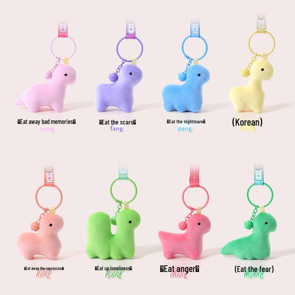 Pettydust Little Dinosaur Plush Toy Keychain Pendant - Backpack Charm & Gift 7cm