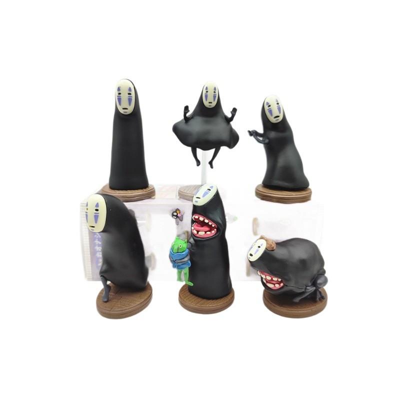 Spirited No Away Face Man Multiple Posture Models Desktop Decor Ornament Set