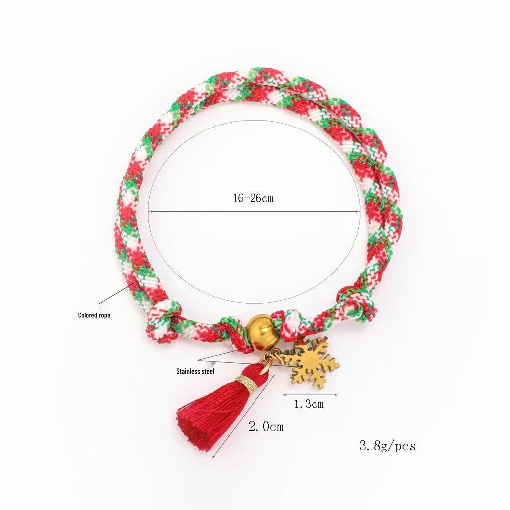 Europäisches & Amerikanisches Edelstahl Schneeflocken Paararmband - Weihnachtsgeschenk.