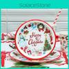 Merrychristmas Santa Claus Christmas Party Supplies Paper Plate Cup Set