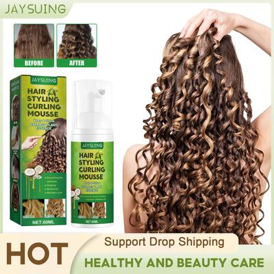 60ml Haarformendes Mousse Professionelle Lockenstyling-Creme Natürlicher Flauschiger Lockenverstärker Definierende Damenhaarpflegeprodukte