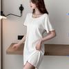 Sleeping Skirt for Women in Summer Thin Design Without Chest Cushion Girl's Skirt Sexy Women's Sleepwear Loose Fit Can Be Worn Outside Short Sleeved