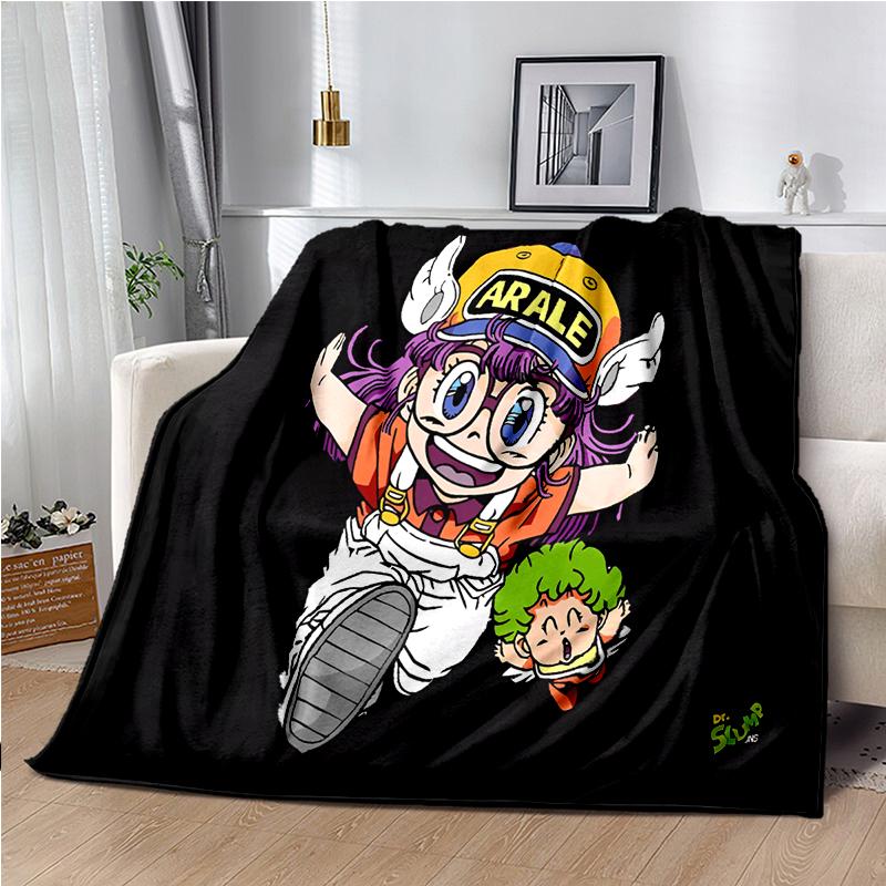 DR-Slump-Arale Cartoon Throws Blanket Kids Super Soft Cute Blankt for Travel Couch Sofa Picnic Bed Flannel Blanket Birthday Gift