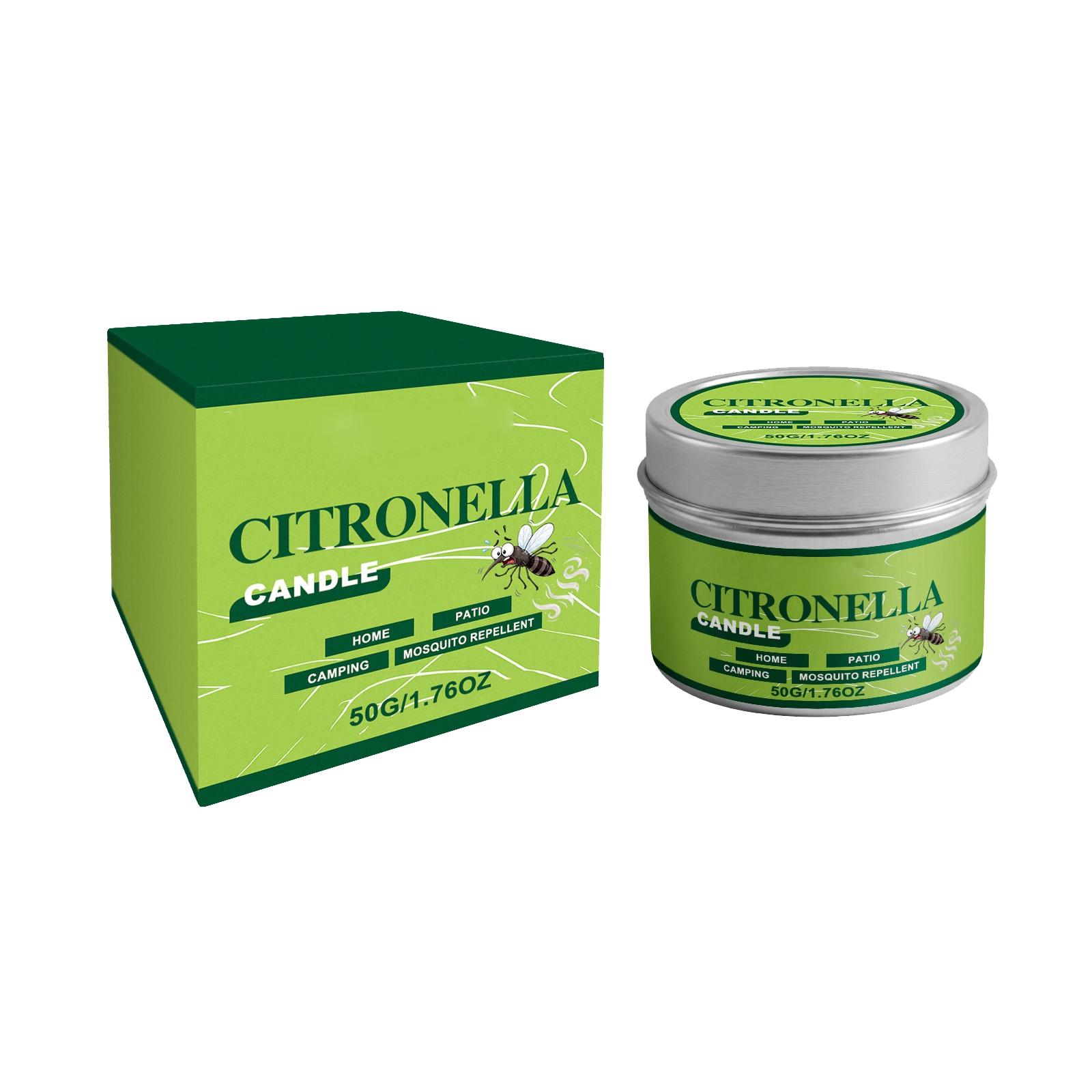 

Citronella Candle Mosquito Repellent Candle for Outdoor Indoor Use Camping Patio Home Insect Control 50g 1 76oz One Size зелёный