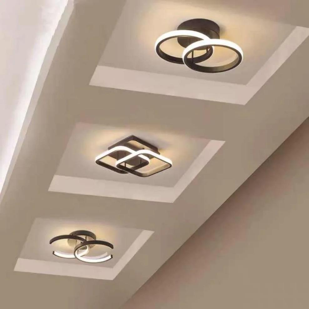 Modern LED Aisle Ceiling Lights Nodic Home Lighting Led Surface Mounted for Bedroom Living Room Corridor Light 3-color Lighting