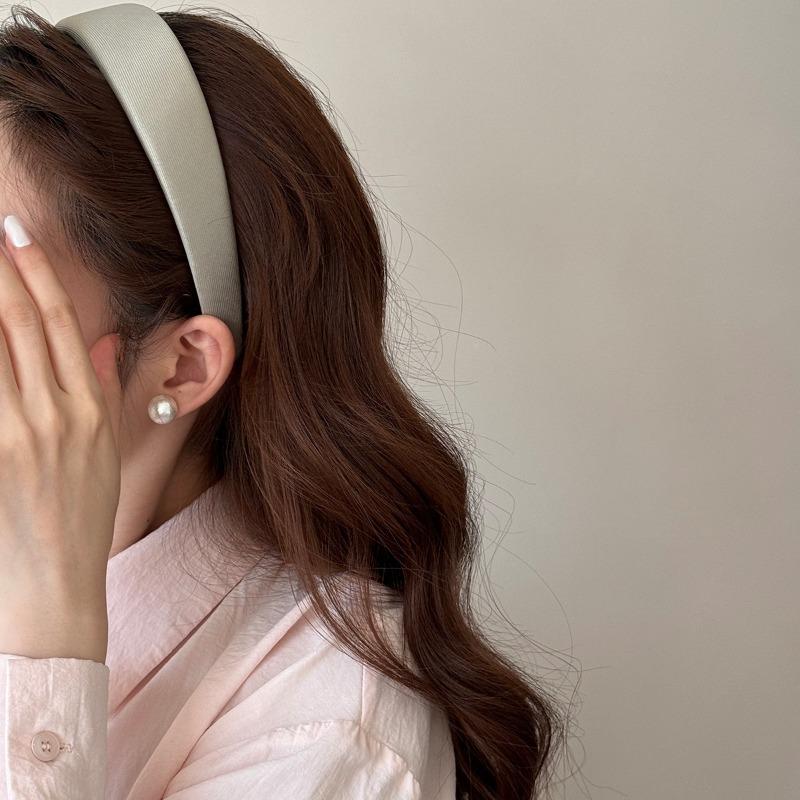 Softly Shining Wide-edge Sponge Hairband, Fashionable Hair-stabilizing Headband, High-crown Hair Clip