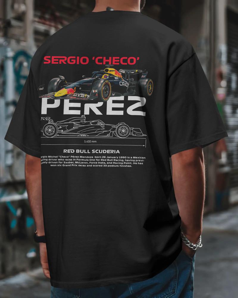 

Футболка с фан-артом Чеко Переса Red Bull Racing F1 Графическая футболка унисекс 3XL