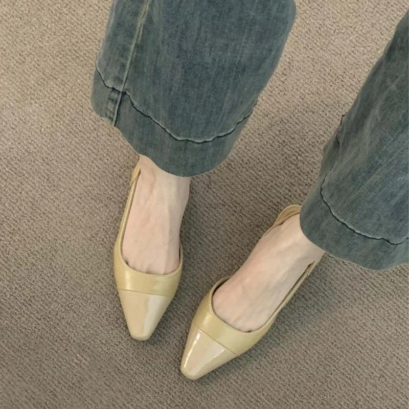 

Бренд роскошный дизайнерский модный дизайн из ПУ кожи женские летние сандалии нового стиля с острым носком на низком каблуке, женские сандалии, нескользящая обувь на плоской подошве 40 хаки